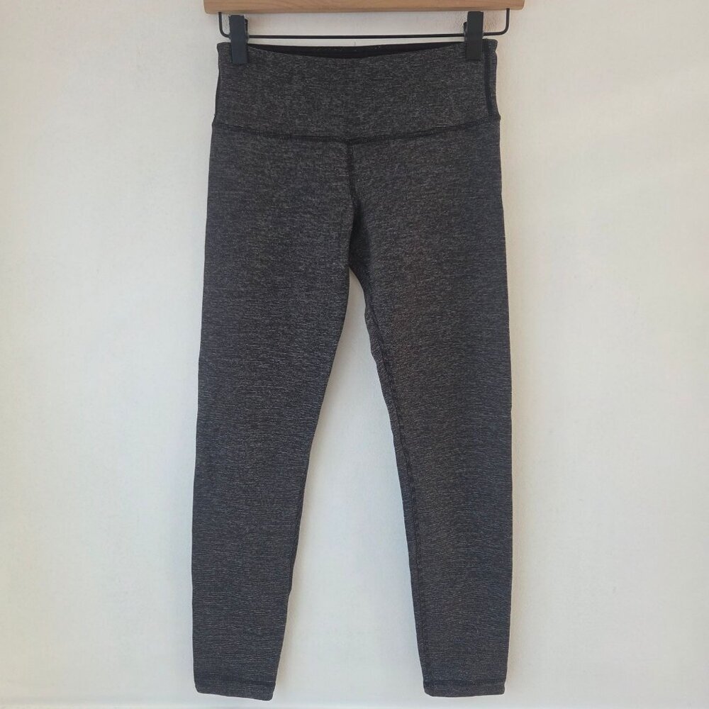 Lululemon High-Waisted Cropped Leggings Grey Pants Activewear Women's 4